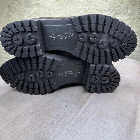 Joie Womens Size 9 Chelsea Army Boots Green Pull On Suede Lug Ankle Boots New - Picture 9 of 13